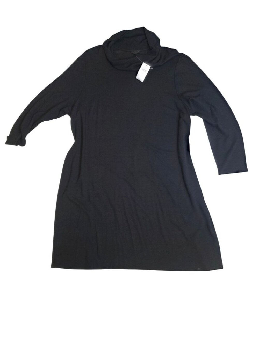 NWT J. Jill Womens Black Cowl Neck Long Sleeve Tunic Dress Plus Sz 3X Minimalist - Picture 6 of 7